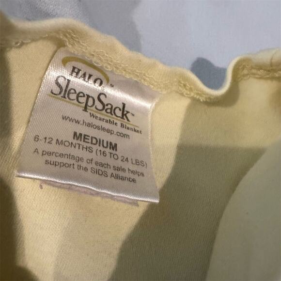Halo SleepSack Wearable Blanket 6-12M Yellow 12-18M Blue Baby Infant Bottom Zip - Picture 3 of 7